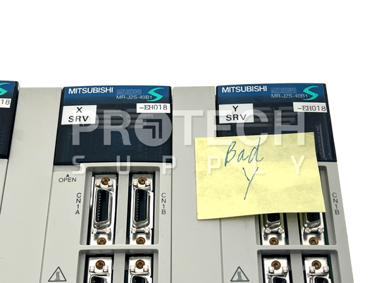 (Lot of 4) Mitsubishi MR-J2S-40B1-EH018 AC Servo Drive FOR PARTS / REPAIR