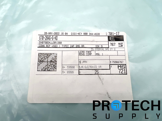25/Pk JAE Electronics DX07S024JJ3R1300 USB-C Connector NEW w/WARRANTY
