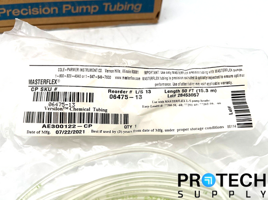 Masterflex Chemical Tubing 50 Ft 06475-13