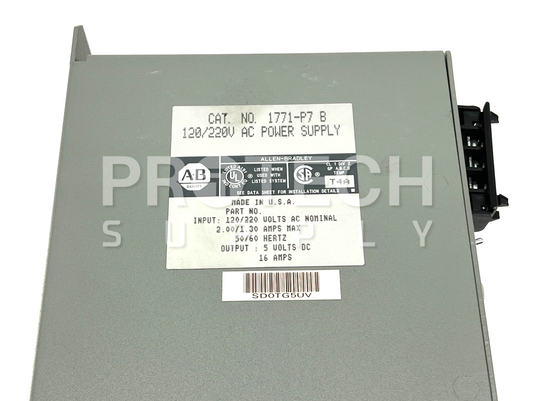Allen Bradley 1771-P7 B AC Power Supply with WARRANTY