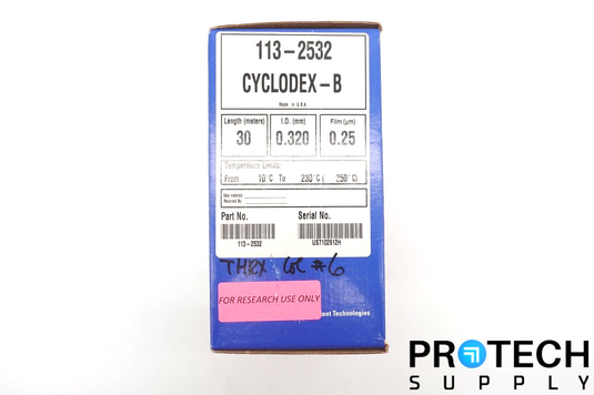 Agilent J&W GC Column 113-2532 Cyclodex-B 30m X 0.32mm 0.25µm NEW with WARRANTY