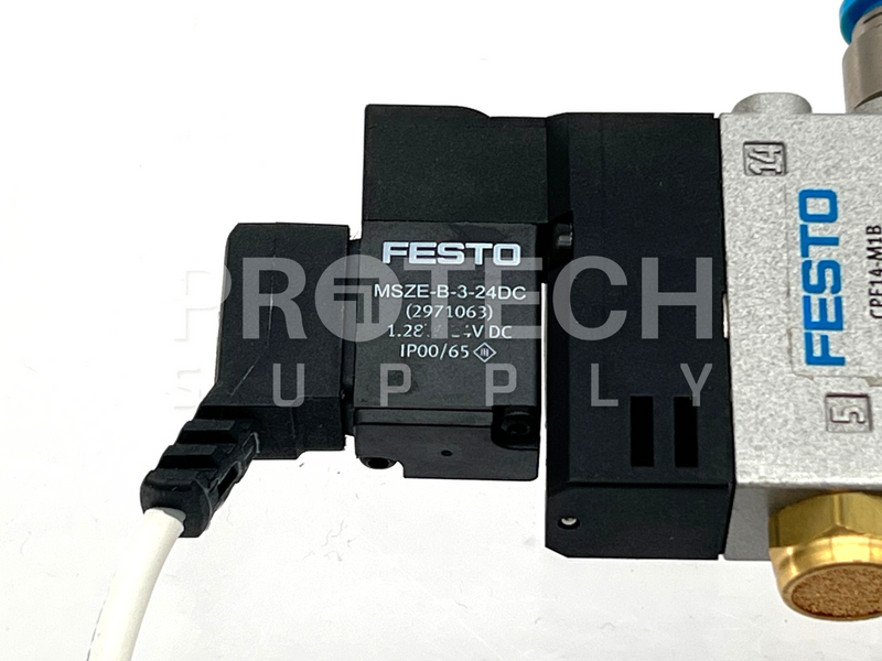 Load image into Gallery viewer, Festo CPE14-M1BH-5L-QS-6 Solenoid Valve 196911 + MSZE-3-24 Assy with WARRANTY
