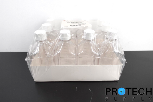(Case of 12) Thermo Nalgene 2019-1000 Square PETG Media Bottles with WARRANTY