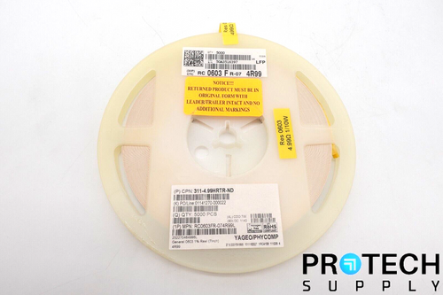 (Qty 5000) Yageo RC0603FR-074R99L Resistor Reel NEW with WARRANTY