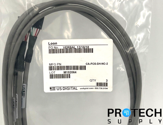 3/Pk US Digital 5-Pin Latching Connector CA-FC5-SH-NC-2 NEW w/ WARRANTY