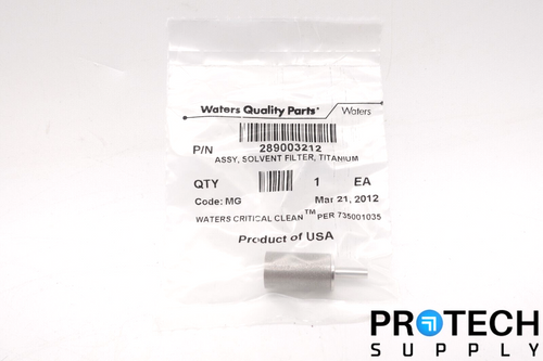 Waters Parts 289003212 Assy Solvent Filter Titanium NEW with WARRANTY
