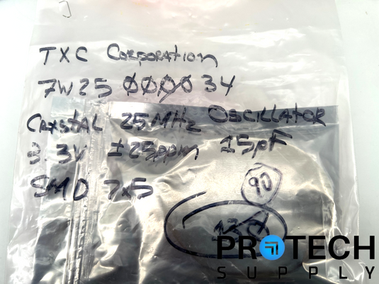 (1090/Pk) TXC 7W25000034 Standard Clock Oscillator 25MHz 3.3V NEW with WARRANTY