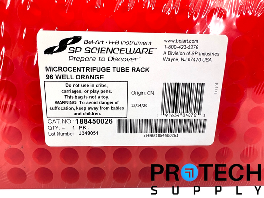 (5/Pk) SP Scienceware 188450026 Microcentrifuge Tube Rack 96 Well NEW