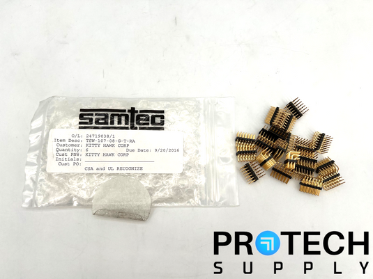 (Pack of 21) Samtec TSW-107-08-G-T-RA Header Connector 21-Pin NEW with WARRANTY