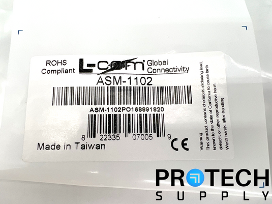 (Lot of 10) L-com ASM-1102 SMA Connector Plug 50Ohms Male Pin NEW with WARRANTY