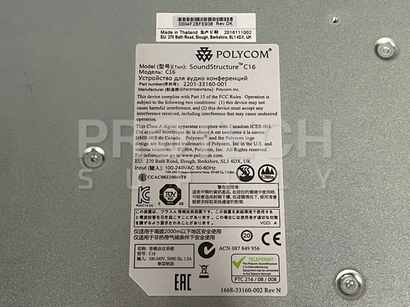 Load image into Gallery viewer, Polycom SoundStructure C16 Audio Conference System 2201-33160-001 with WARRANTY
