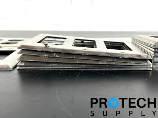 Approx 50 Various Stainless Steel Wallplates