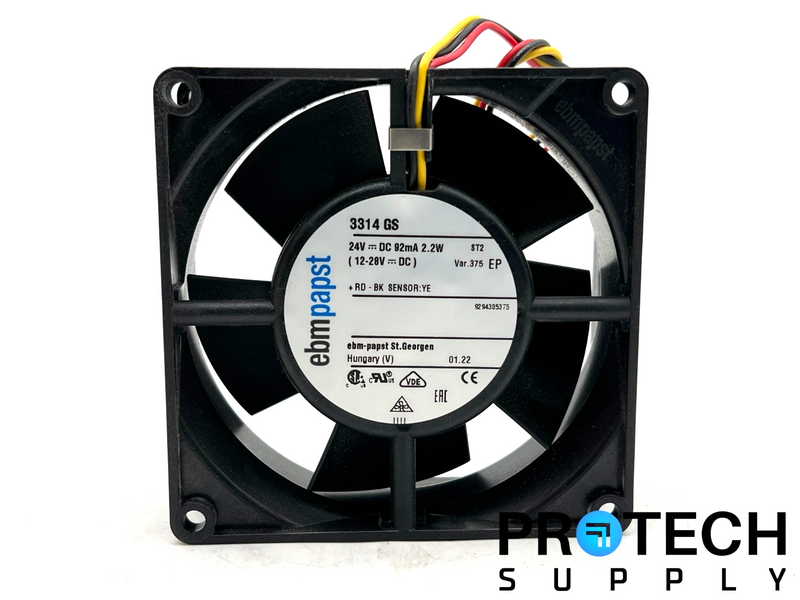 Load image into Gallery viewer, Ebmpapst 3314 GS 3-Wire Cooling Fan 92 x 92mm 24V with WARRANTY

