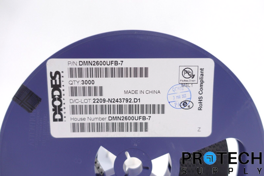 (3000/Reel) Diodes Inc DMN2600UFB-7 MOSFET N-CH 25V 1.3A 3DFN NEW w/ WARRANTY