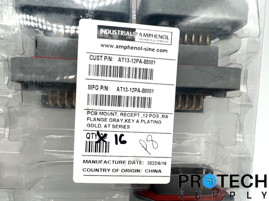 6/Pk Amphenol Connector Header Through Hole AT13-12PA-BM01 w/ WARRANTY