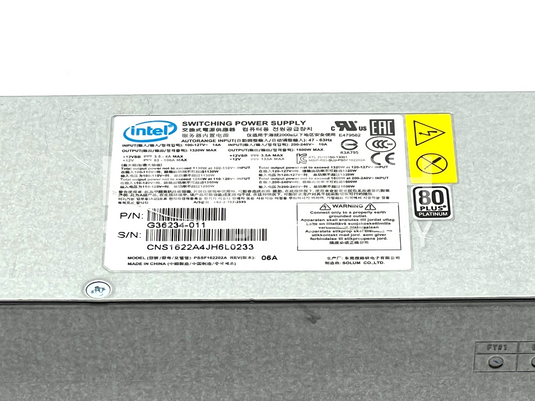 Intel G36234-011 Switching Power Supply PSSF162202A GUARANTEED
