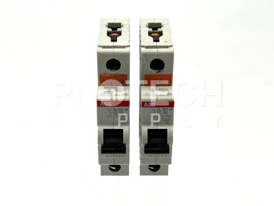 (Lot of 2) ABB 2CDS271001R0164 Circuit Breaker S201M-C16 with WARRANTY