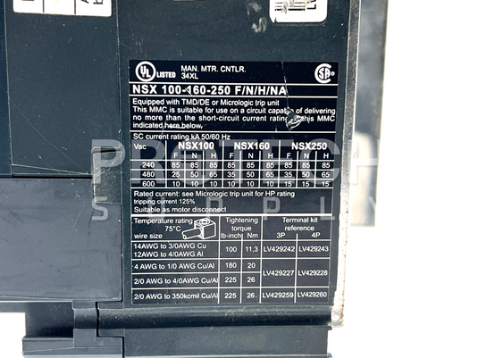 Schneider Electric NSX100F Circuit Breaker with WARRANTY