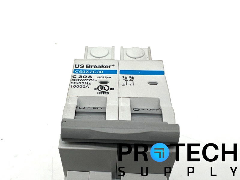 Load image into Gallery viewer, (Lot of 2) US Breaker C60X2C30 Circuit Breaker with WARRANTY
