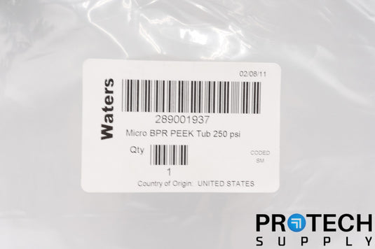 Waters 289001937 BPR Peek Tub 250psi NEW with WARRANTY