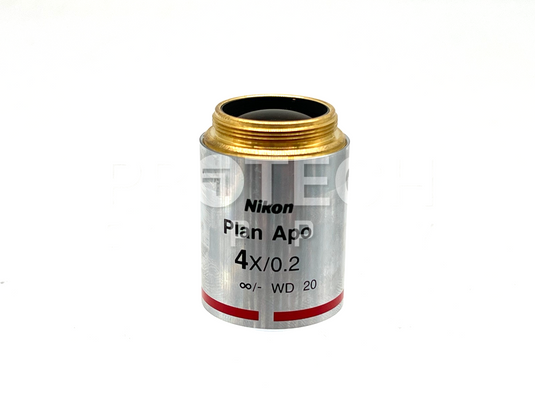 Nikon Plan Apo 4x / 0.2 Microscope Objective Lens WD 20mm with WARRANTY