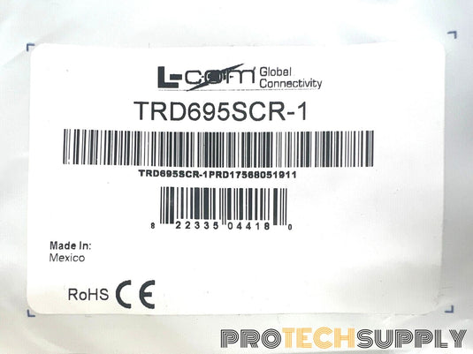 NEW L-Com TRD695SCR-1 Network Cat 6 RJ45/RJ45 Cable 1ft with WARRANTY