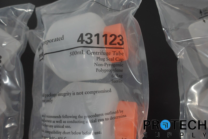 Load image into Gallery viewer, Lot of 24 Corning 431123 500mL PP Centrifuge Tubes + Holding Tray NEW &amp; WARRANTY
