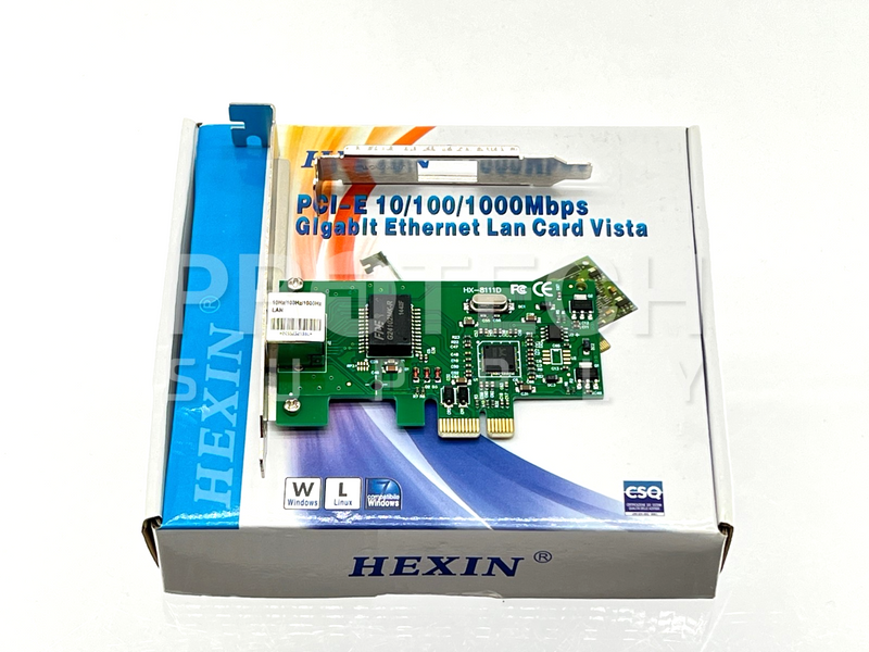 Load image into Gallery viewer, Hexin PCI-E Gigabit Ethernet Lan Card Vista HX-8111D NEW with WARRANTY
