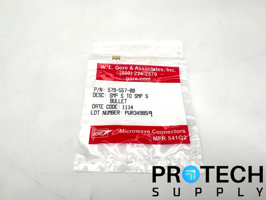W. L. Gore & Associate 579-557-00 SMP to SMP Bullet Connector NEW with WARRANTY