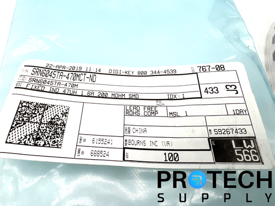 (Pack of 100) Bourns SRN6045TA-470M Wirewound Inductor NEW with WARRANTY