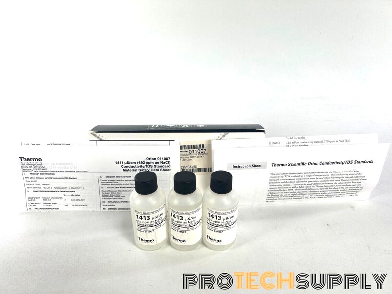 Load image into Gallery viewer, Thermo Scientific 3x60 mL Bottle 011007 1413µS/cm Conductivity/TDS Standard 

