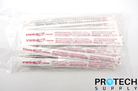 (Case of 200) VWR 89130-900 Disposable Serological Pipets 25mL NEW with WARRANTY