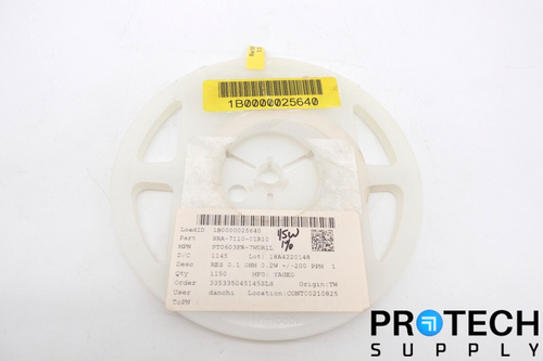 (Qty 1145) Yageo PT0603FR-7W0R1L Roll of Chip Capacitors NEW with WARRANTY