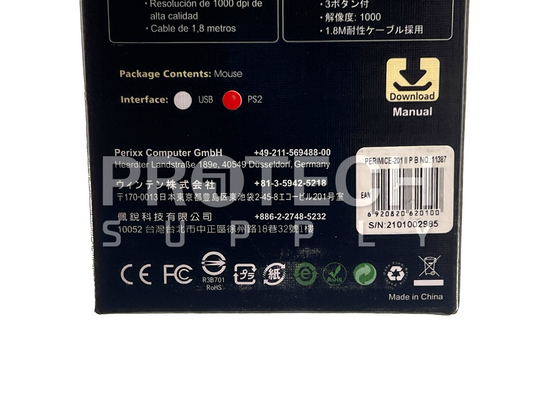 (Lot of 5) Porixx PERIMICE-201 3 Button Optical Mouse NEW with WARRANTY