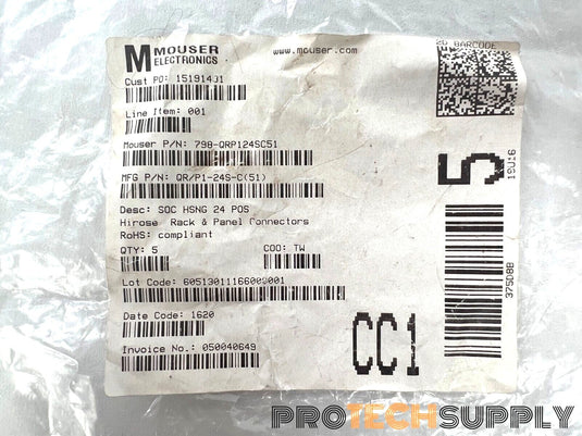 Lot of Hirose QR/P1-24S-C(51) Female & Male Panel Connectors w/ WARRANTY