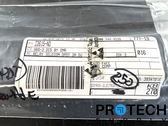 (10/Pk) Omron G6S-2 DC5 Telecom Relay DPDT NEW with WARRANTY