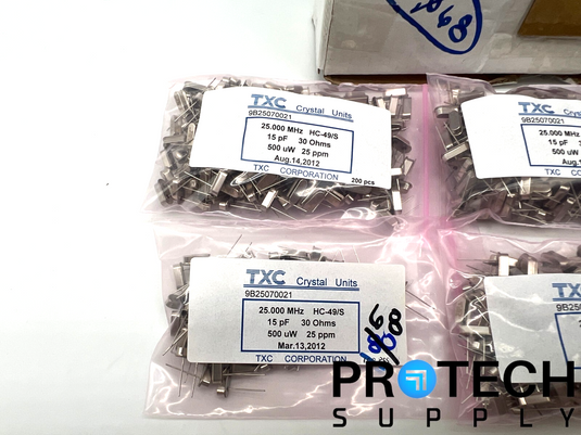 (Lot of 1068) TXC HC-49/S Crystal Units 30 Ohms with WARRANTY