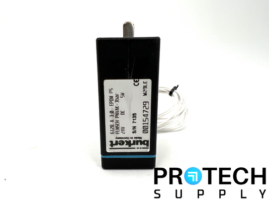 Burkert 6128 Solenoid Valve 3A 24V DC 5W 3bar with WARRANTY