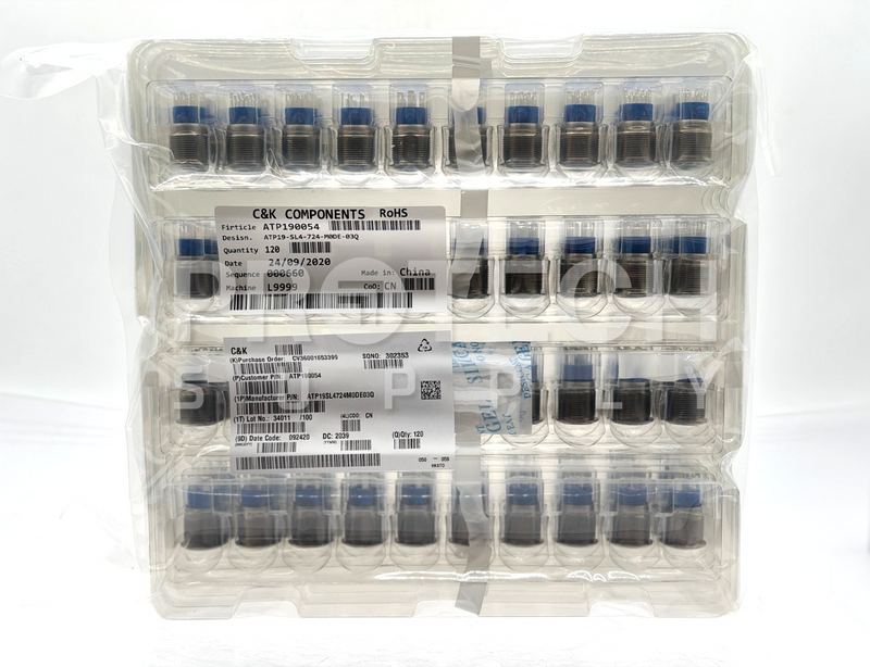 Load image into Gallery viewer, (120 Pack) C&amp;K ATP190054 Pushbutton Switch ATP19 Anti-Vandal Sealed Panel Mount
