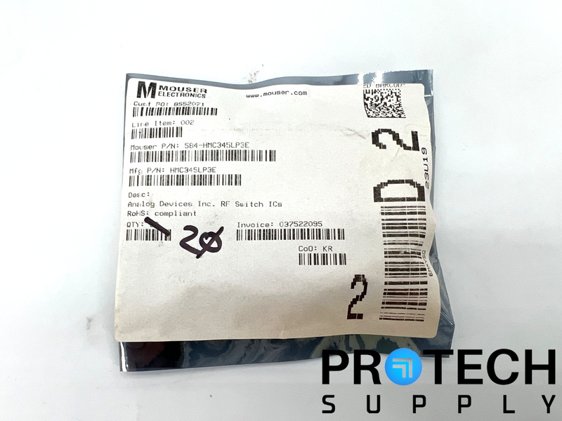 Load image into Gallery viewer, (55/Pk) Analog Devices HMC345LP3E 16-Pin RF Switch 8GHz 50Ohm NEW with WARRANTY
