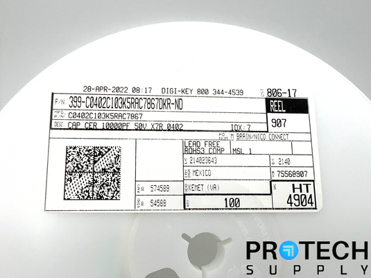 (Approx 70) Kemet Ceramic Capacitor 399-C0402C103K5RAC7867DKR-ND with WARRANTY