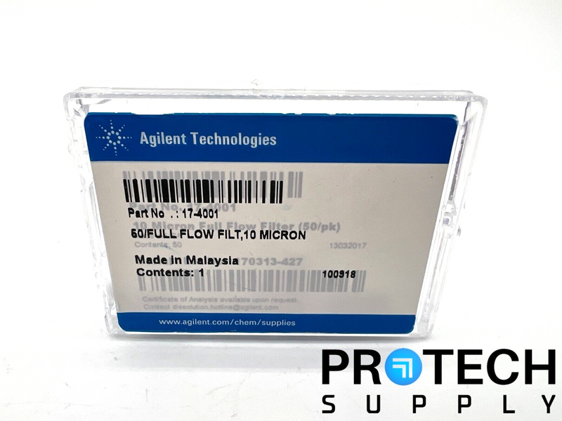 Load image into Gallery viewer, 26/Pk Agilent 17-4001 10 Micron Full Flow Filter
