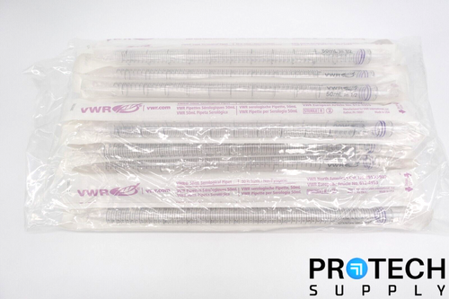 (25/Pk) VWR 89130-902 50mL Sterile Disposable Serological Pipets NEW & WARRANTY