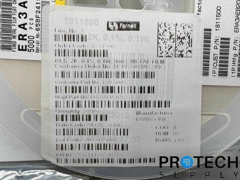 Load image into Gallery viewer, 5000/Pk Panasonic Electronic Chip Resistor ERA3AEB202V NEW with WARRANTY
