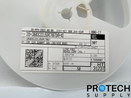 (Approx 40) Kemet Ceramic Capacitor C0603C222J5GAC7867 with WARRANTY