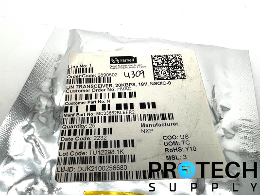 14/Pk NXP USA MC33662BLEFR2 Transceiver LINbus 8-SOIC