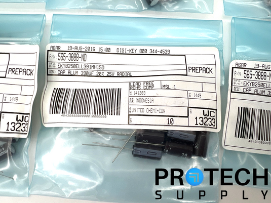 (100/Pk) Chemi-Con EKYB250ELL391MH15D Electrolytic Capacitors NEW with WARRANTY