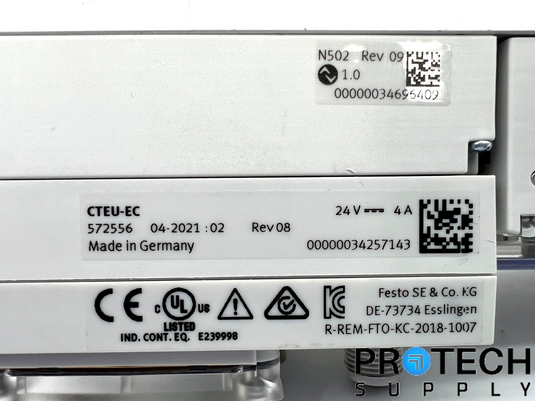 Festo CTEU-EC Bus Node + Pneumatic Valve + Pneumatic Actuator Assy with WARRANTY