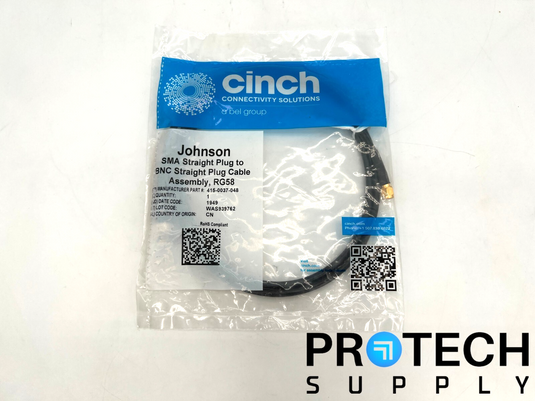 Cinch 415-0037-048 SMA Straight Plug to BNC Straight Plug Cable NEW w/ WARRANTY