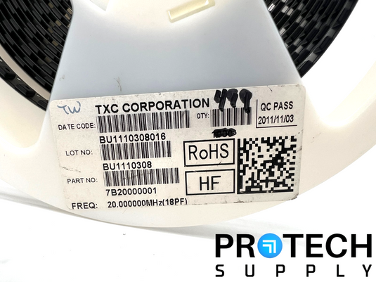 (506/Pk) TXC Corporation 7B20000001 Crystal 20MHz with WARRANTY
